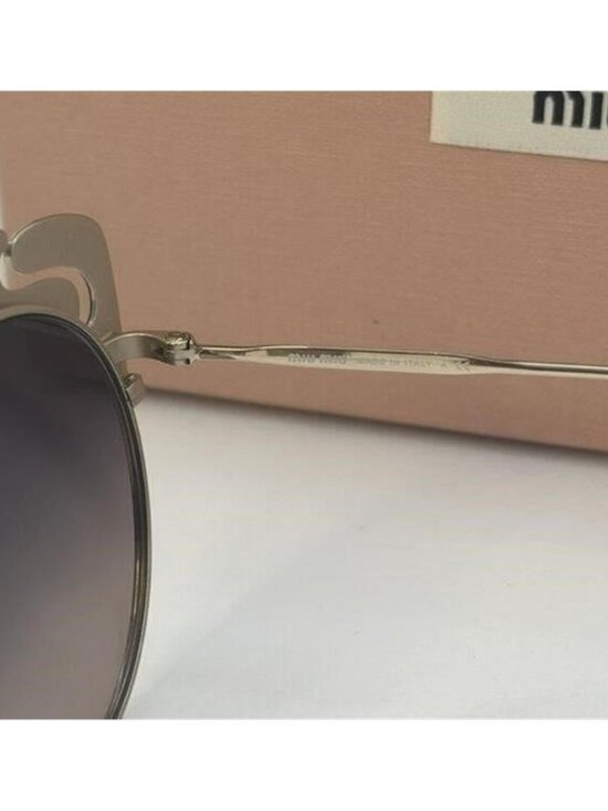 - ?- New Authentic Miu Miu MU 57TS HB5GR0* 3N Metal Women Noir sunglasses main image 4